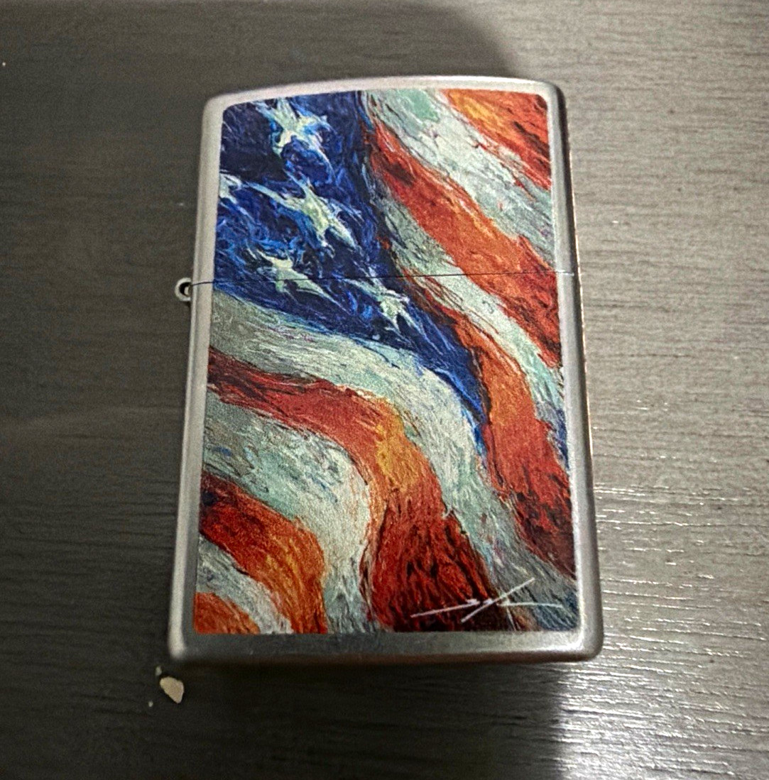 Zippo Made in USA American Flag Painting  P 045/200