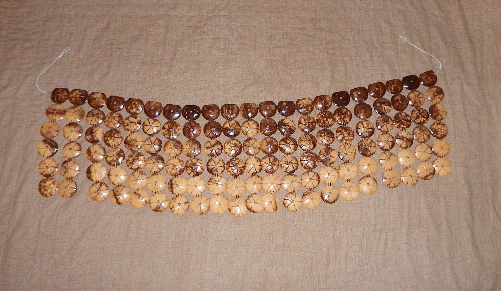 Vintage Tongan KIEKIE Waist Ornament / Belt Natural Coconut Shell 2