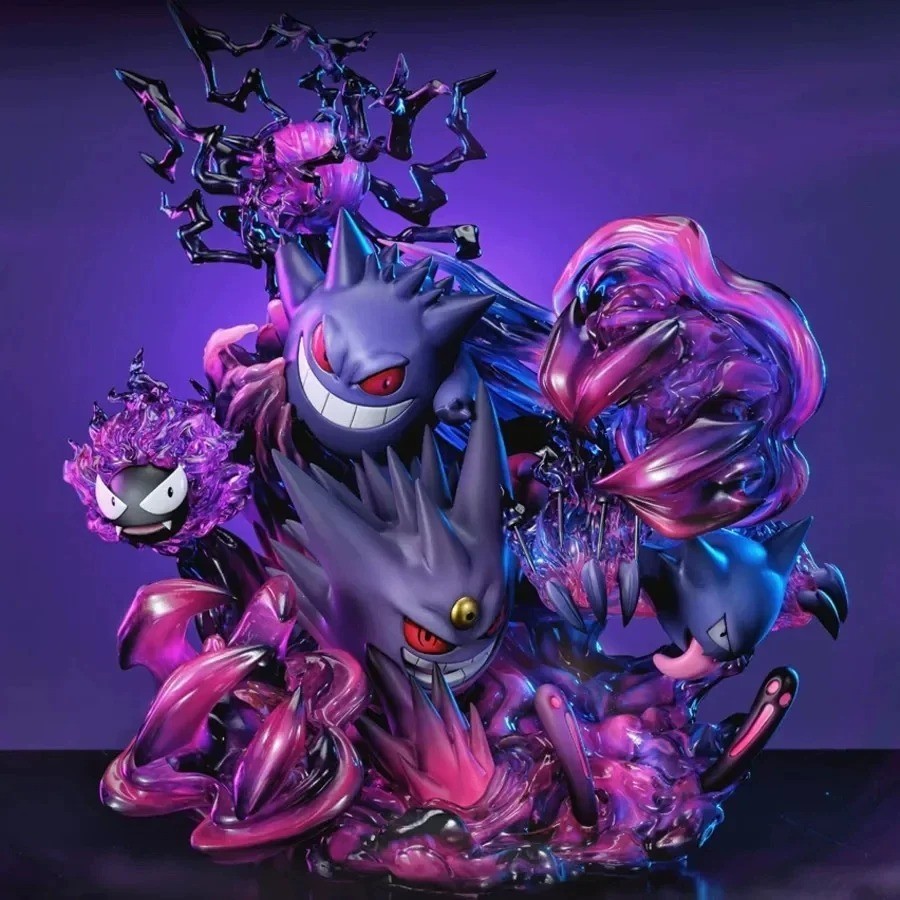 Gengar Evolution Set Figure Gastly Haunter Statue 10 Gengar Evolution Set Figure Gastly Haunter Statue 10