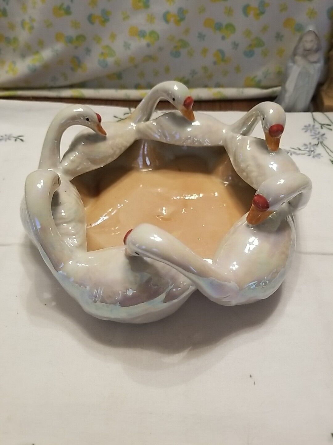 Vintage Japanese Lustreware Goose Bowl
