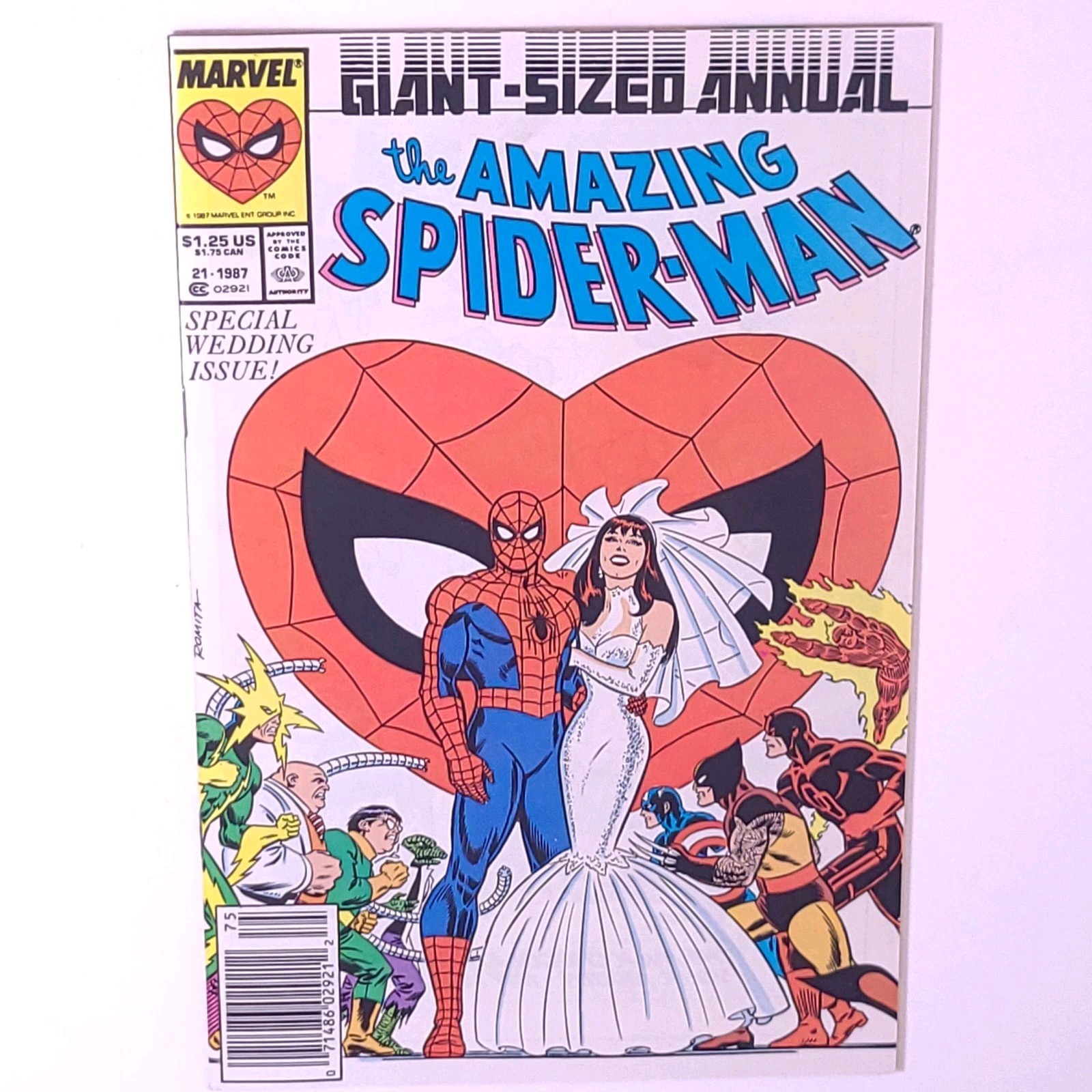 Amazing Spider-Man Annual #21 Newsstand, VF/NM (Marvel, 1987) Peter/MJ Wedding