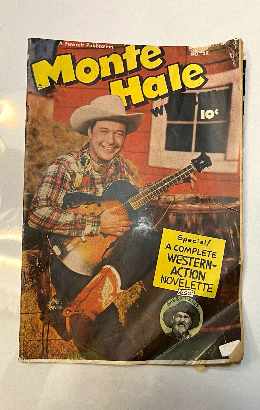 Monte Hale Western #57 (Fawcett) Golden Age Western Color Comic Gabby Hayes