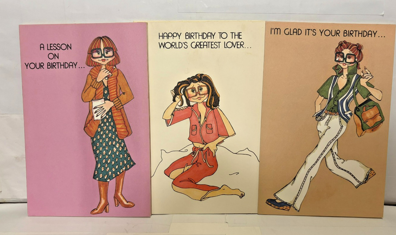 Vintage NOS Barbara Jo Slate Inc. Women\'s Lib Card Lot Of 8 No Envelopes