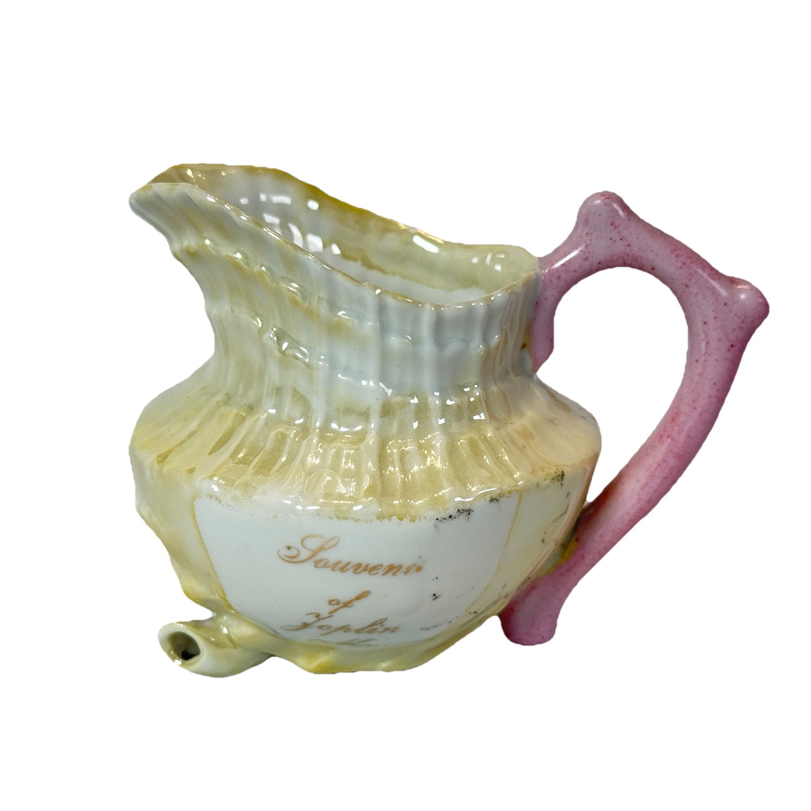 JOPLIN , Missouri MO Antique SHELL Souvenir Trinket China Creamer