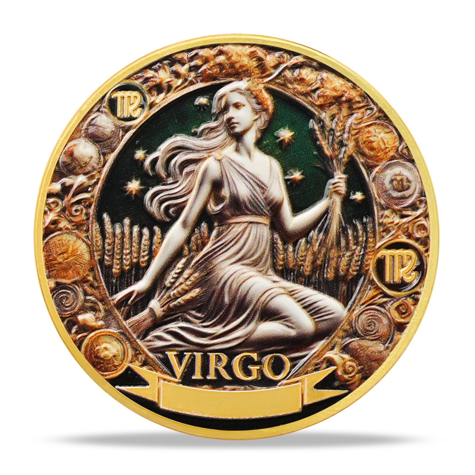 Beautiful Virgo Zodiac Constellation Silver Commemorative Coin Zodiac Souvenir