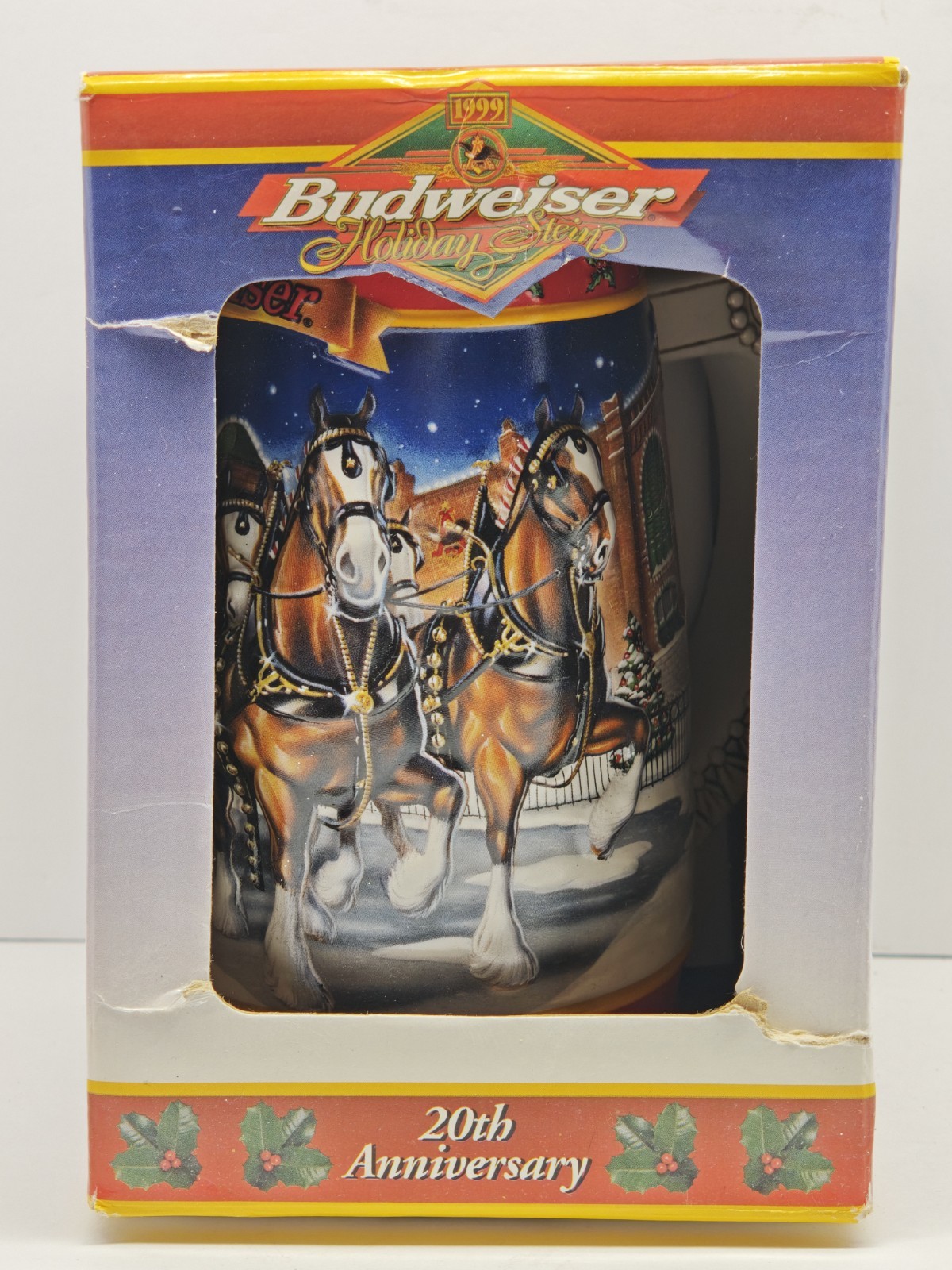 Budweiser |  1999 Holiday Stein 20th Anniversary | \