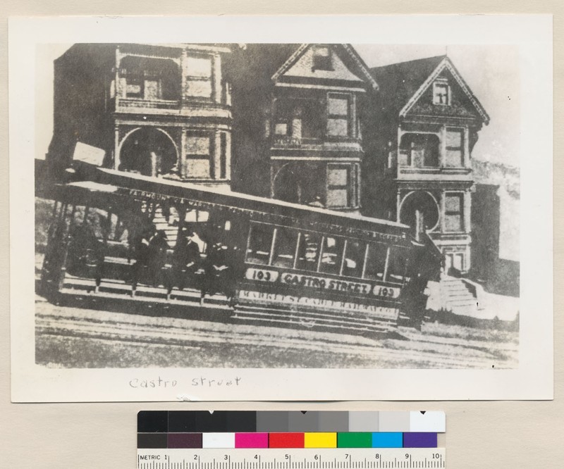 Castro Street Street car Market Street Cable Railway Company Old Photo