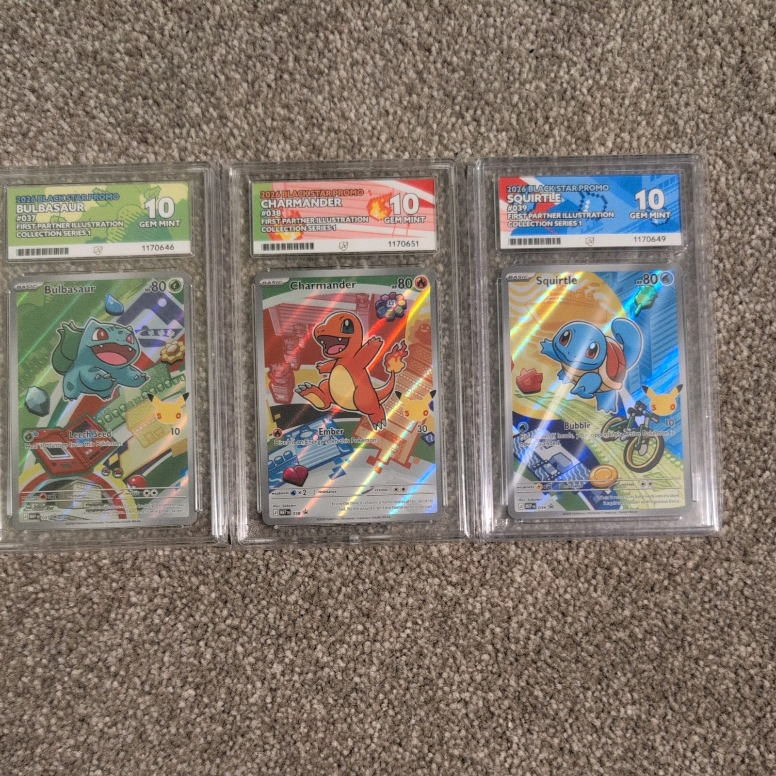 First Partner Illustration Series 1 Kanto Starters Gen 1 ACE 10 