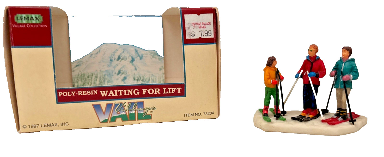 Lemax Vail Village Waiting For Lift 73204 Christmas Figurine