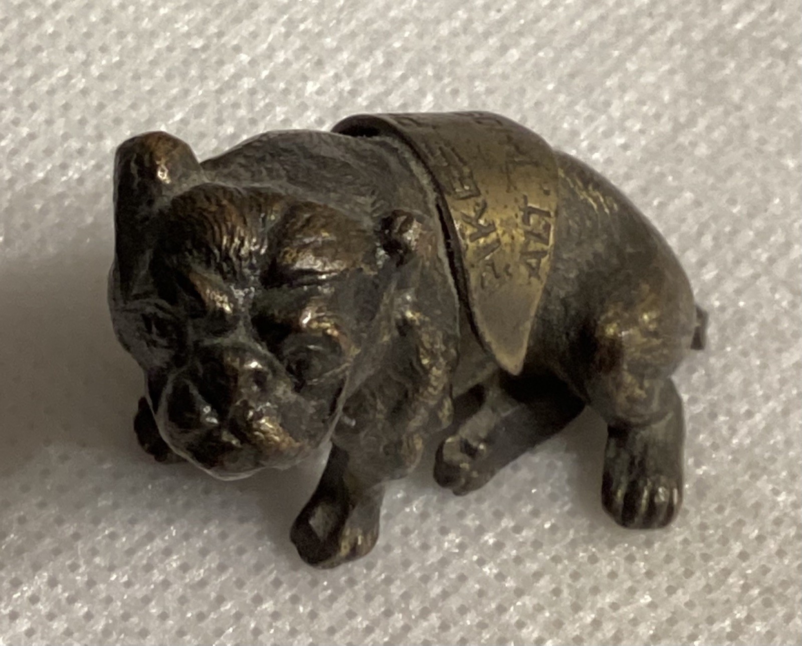 Vintage 1930s-1950s Bronze Miniature Souvenir Pike's Peak Bulldog