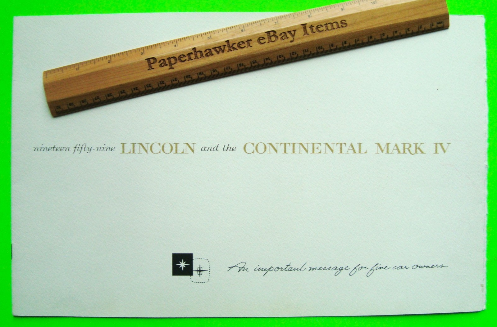 1959 LINCOLN & CONTINENTAL Mk IV BIG PRESTIGE B&W BROCHURE Limo CONVERTIBLE xlnt