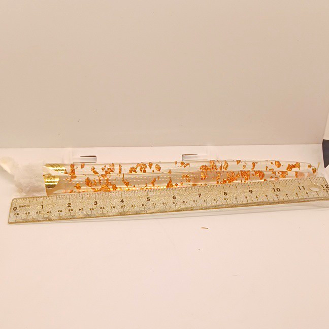 VTG MCM Gregorian Copper Lucite Taper Candles Pair 11.5\