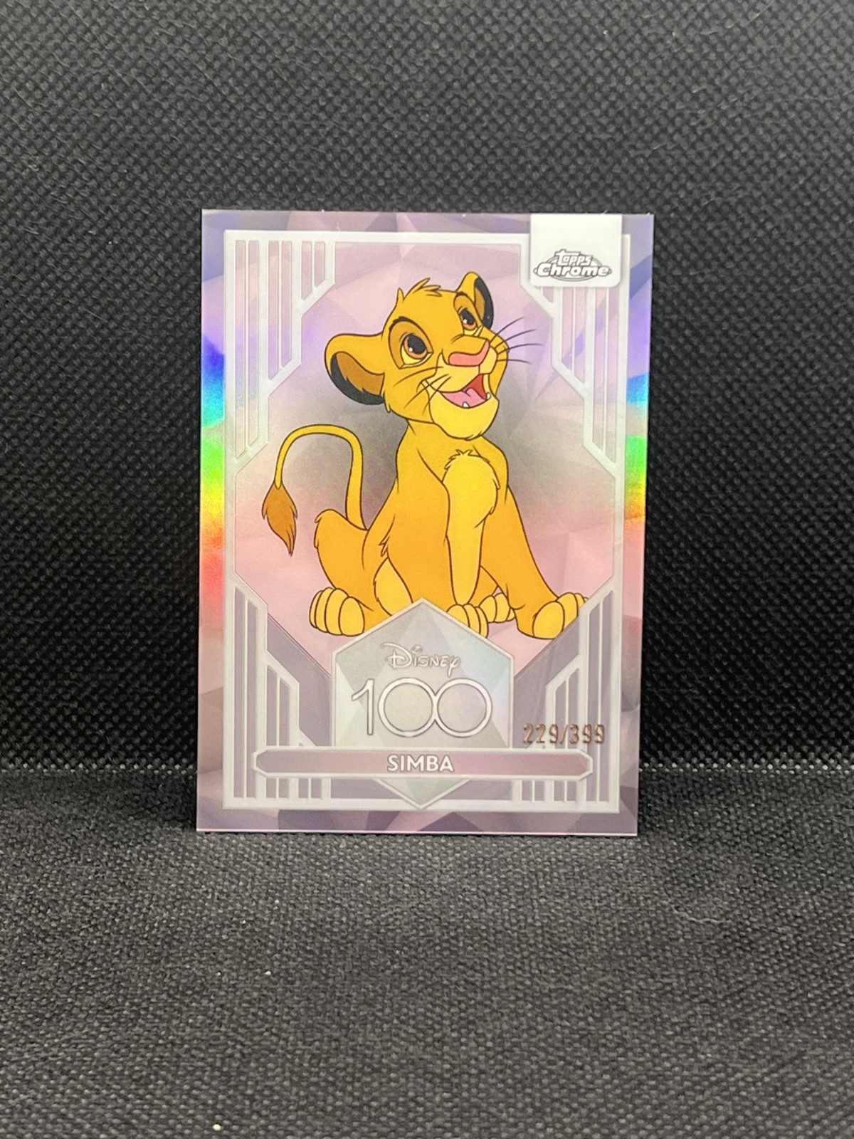 2023 Topps Chrome Disney 100 Simba Pink Refractor /399