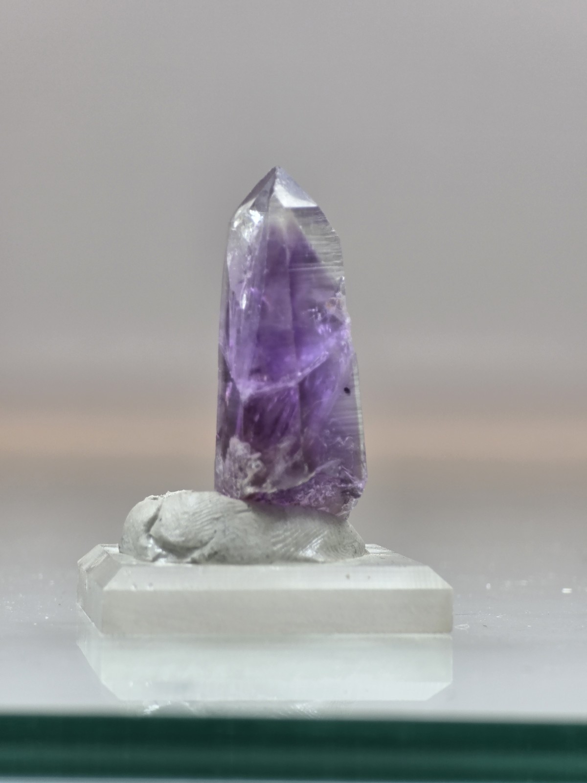 Deep Purple Zoned Guerrero Amethyst Crystal Phantom Elongated Point Mexico Old Deep Purple Zoned Guerrero Amethyst Crystal Phantom Elongated Point Mexico Old