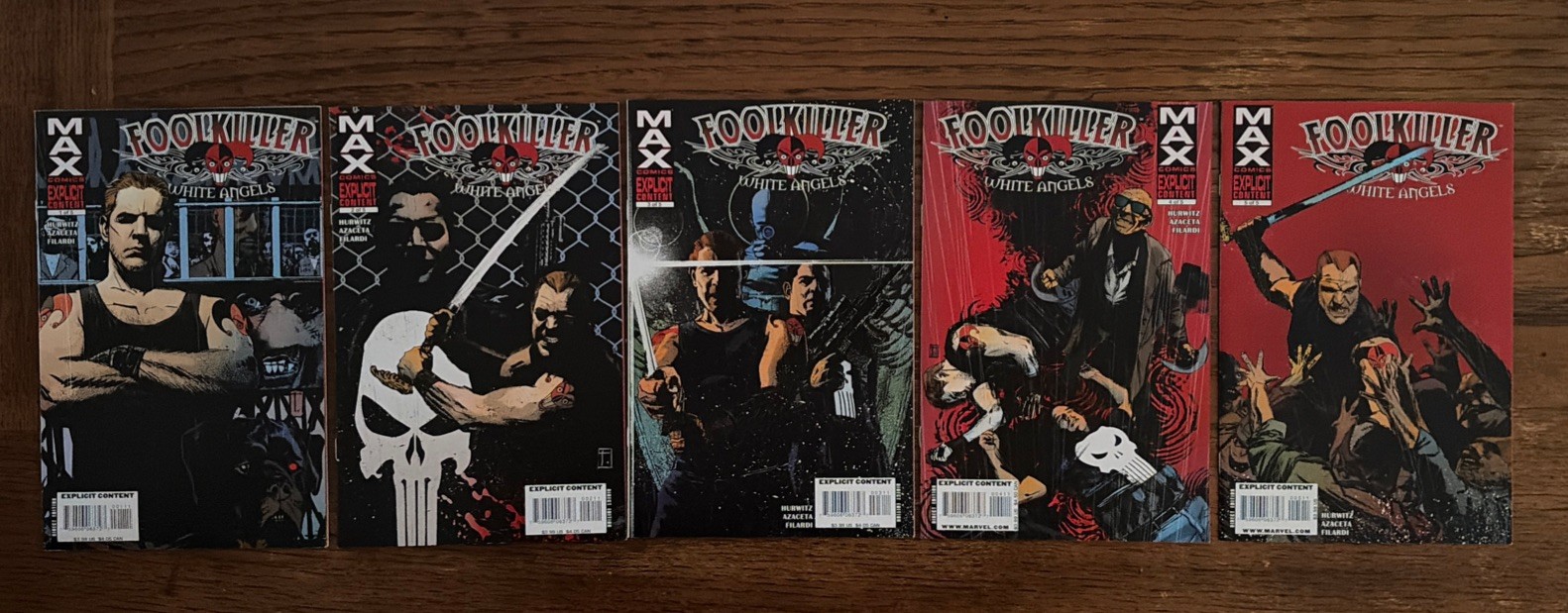 Foolkiller: White Angels #1-5 VF/NM complete series - Marvel MAX - Punisher set