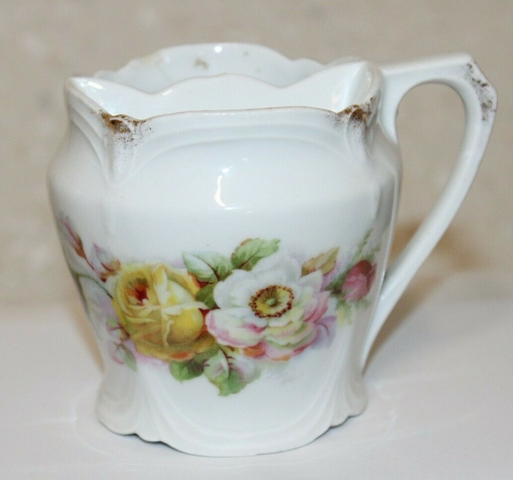 Antique Shaving Mug Floral Made in Bavaria 