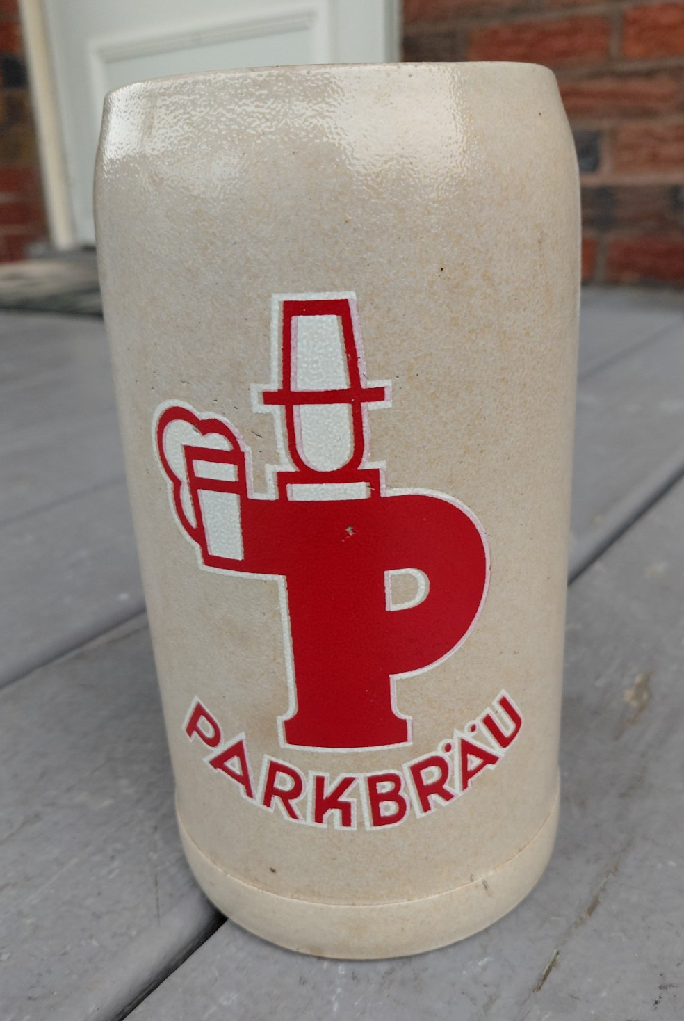 VINTAGE PARKBRAU GERMAN MUG STEIN CERAMIC BREWERIANA BEER