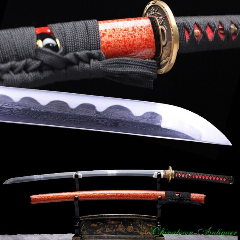 Kamakura Style Japanese Samurai Sword Katana Folded Steel Blade Sharp #1133