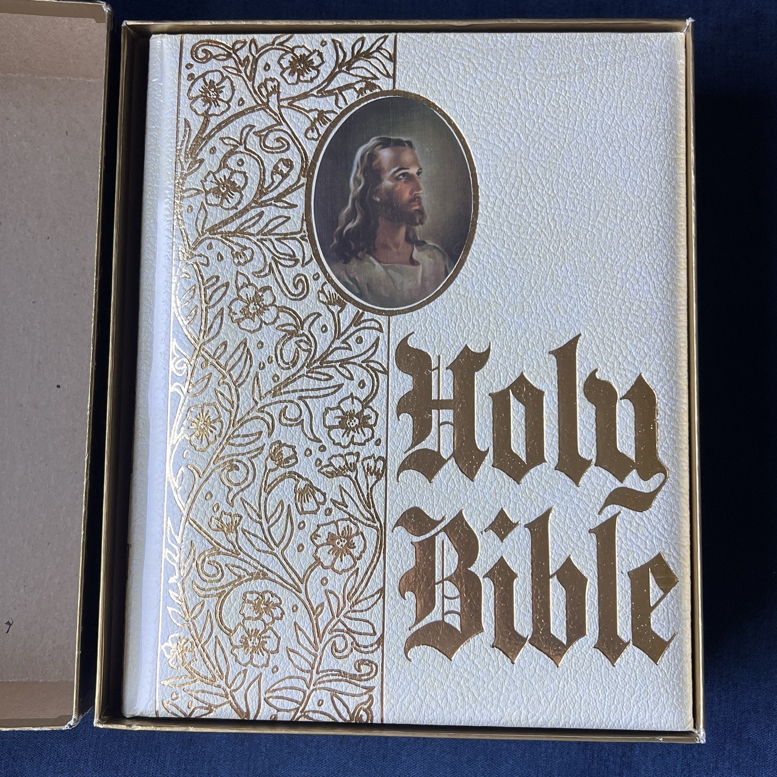 Vintage 1972 Holy Bible King James Riverside Sealed in Box Family Heirloom