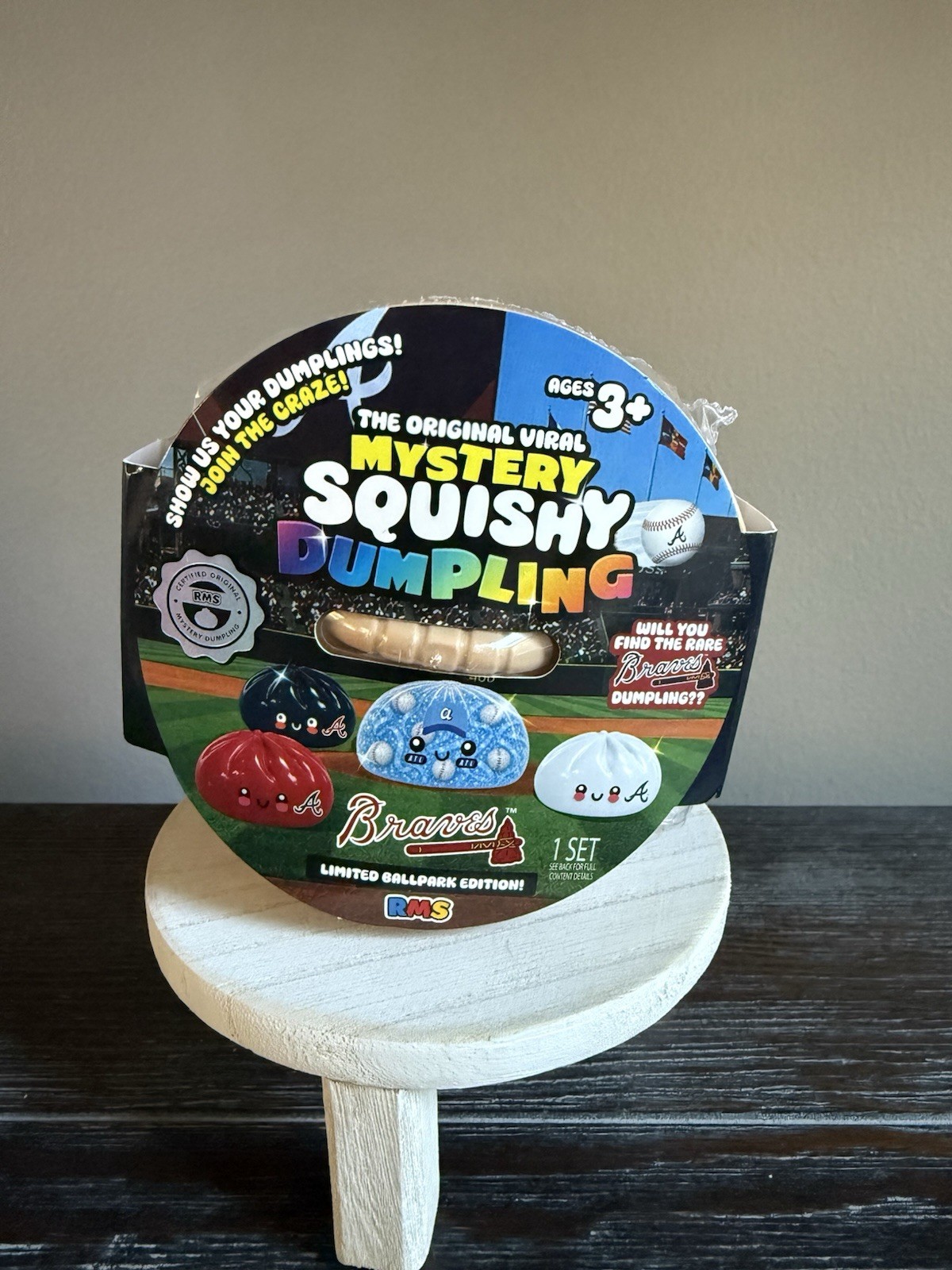 RMS Mystery Squishy Dumpling Atlanta Braves Limited Edition Blind Pack Dumpling 
