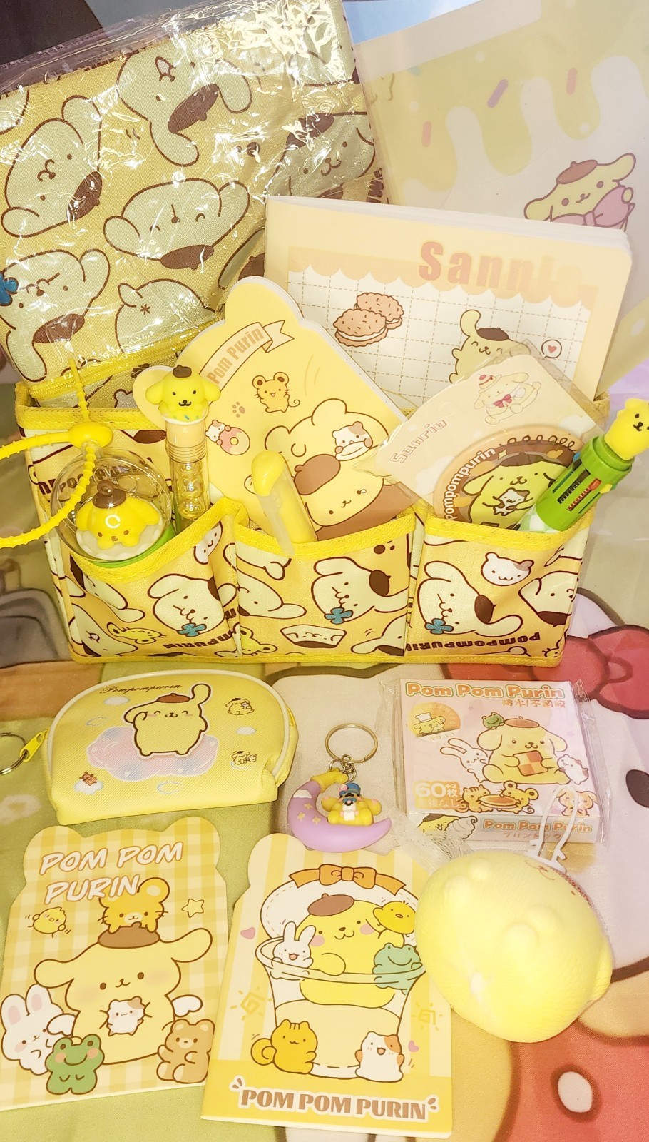 Sanrio Cubby Set box bundle desktop storage kawaii cute Pompompurin Sanrio Cubby Set box bundle desktop storage kawaii cute Pompompurin