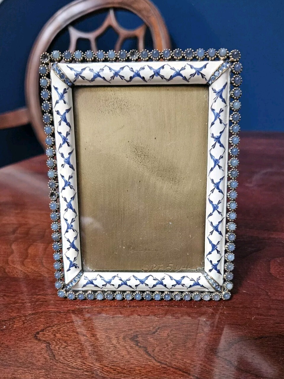 RARE JAY STRONGWATER FLORA & FAUNA DARJEELING PAVE CRYSTAL STONE ENAMEL FRAME