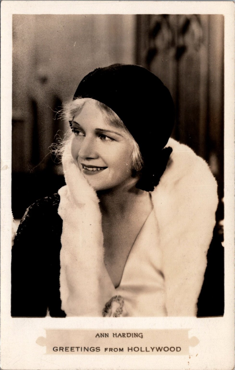 Ann Harding Hollywood RPPC Real Photo Postcard Vintage Film Star Actress