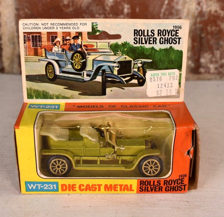 Genuine Die-Cast Metal Antique 1906 Rolls Royce Silver Ghost, WT-231