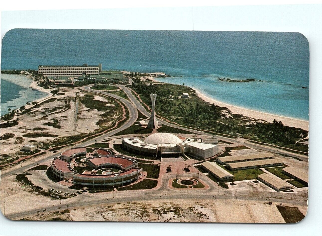 postcard Air view Convention Center Cancun Camino Real Hotel Mexico 1378