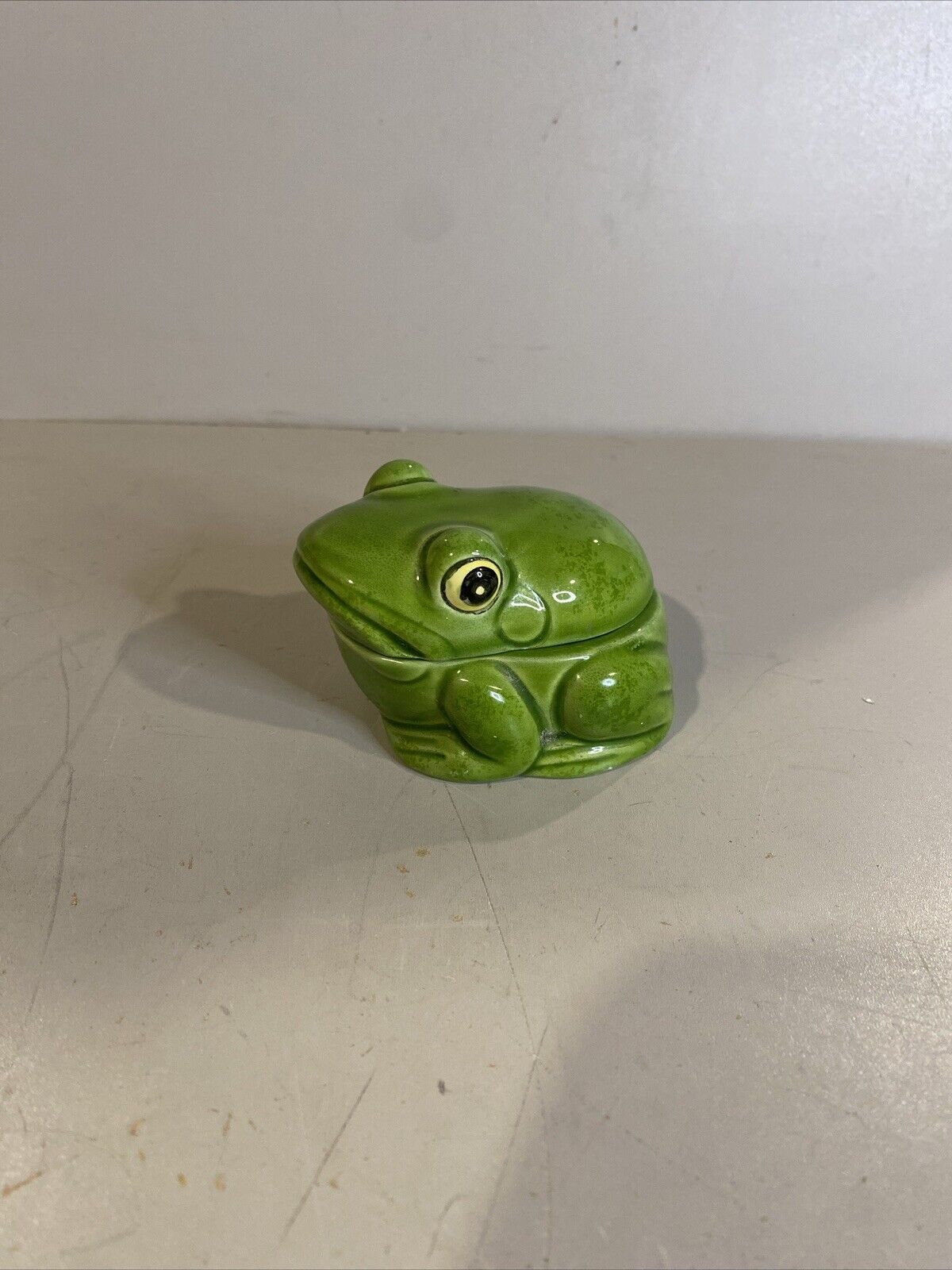 Vintage 1977 Nancy Lopez Ceramic Frog Trinket Box Japan