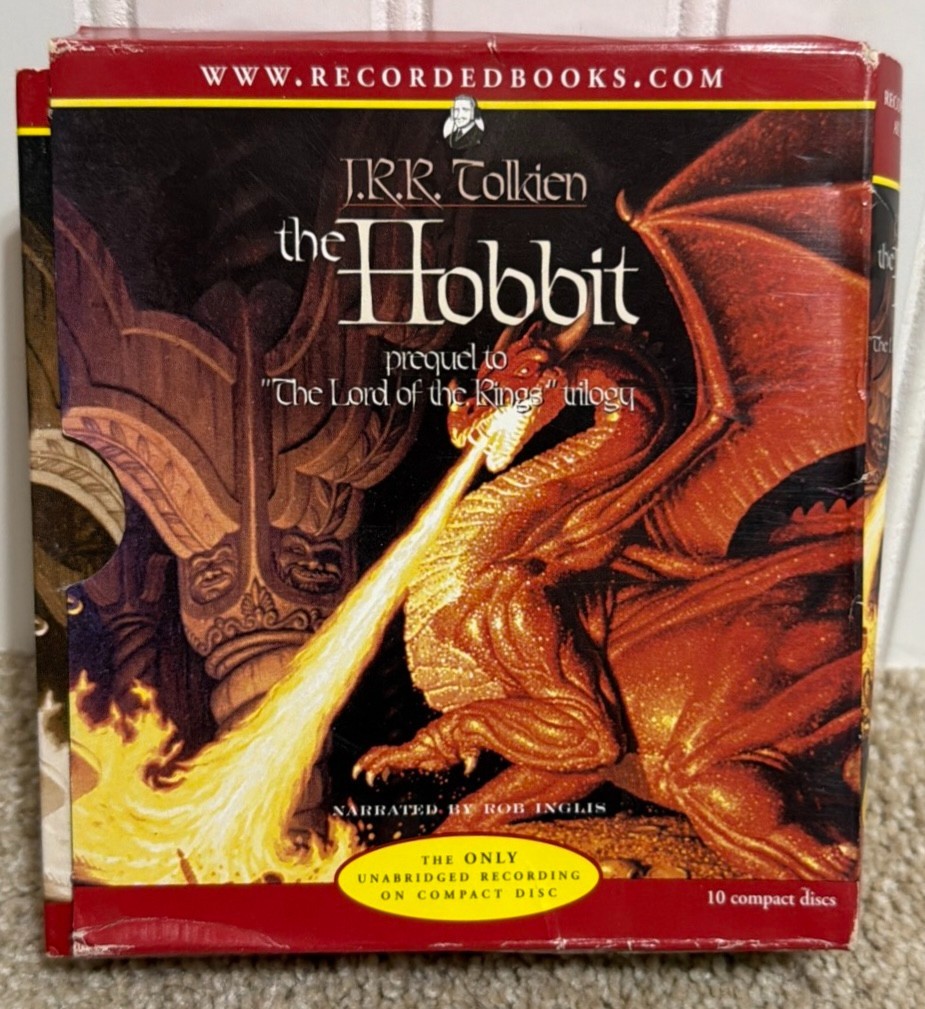 The Hobbit J.R.R. Tolkien Rob Inglis Unabridged Audiobook 10 CD Recorded Books