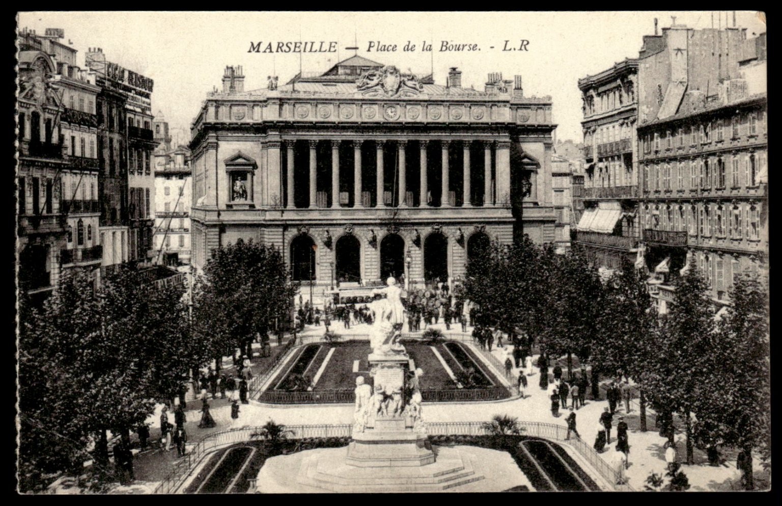 Marseille France Place de la Bourse Postcard Antique Early 1900s French City Marseille France Place de la Bourse Postcard Antique Early 1900s French City