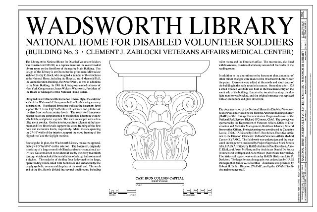Wadsworth Ohio National Home Disabled Volunteer Soldiers 1900s Building Sign