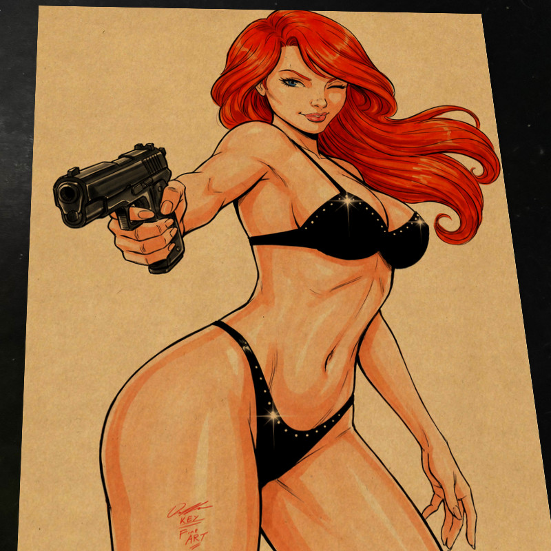 Scarlett G.I. Joe Art Print Signed 8.5x11 | Art by Keyeske