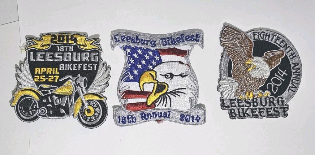 3 ~ 2014 18th Annual Leesburg Bikefest Patch April 25-27 Patch Lot