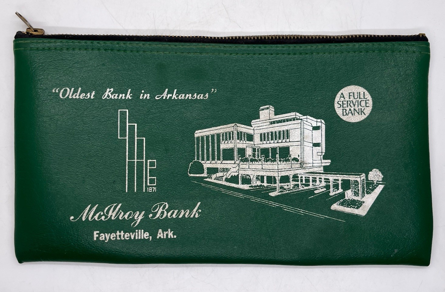 Vintage McIlroy Bank Fayetteville AR Money Bag Zipper Oldest Bank in Arkansas Vintage McIlroy Bank Fayetteville AR Money Bag Zipper Oldest Bank in Arkansas