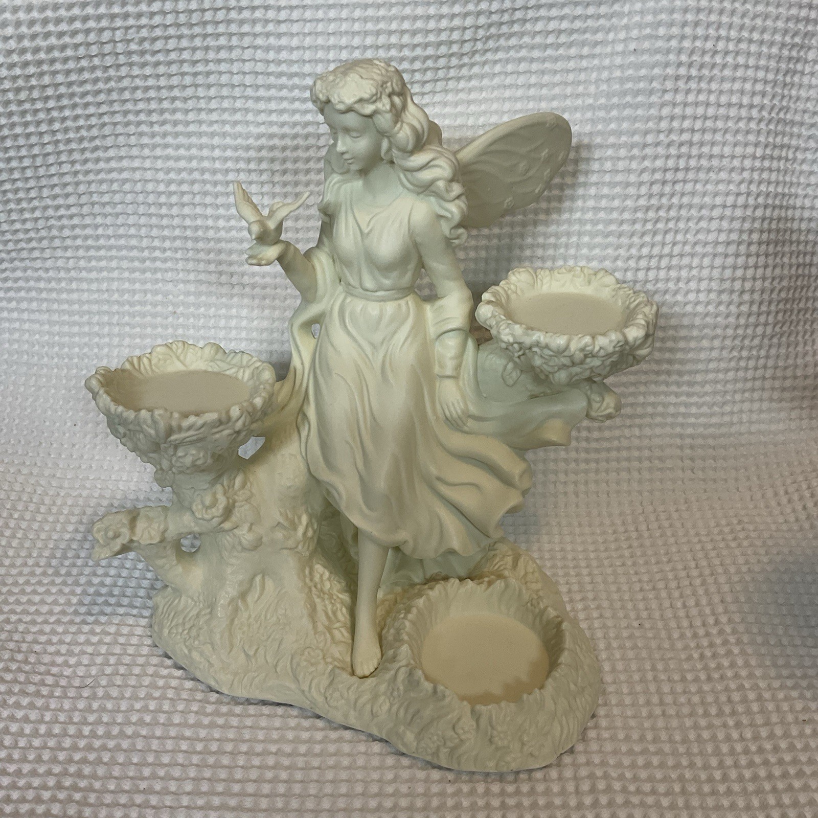PartyLite Ariana\'s Garden Fairy Statue 3 Tea Light Candle Holder #P7298 Not Used