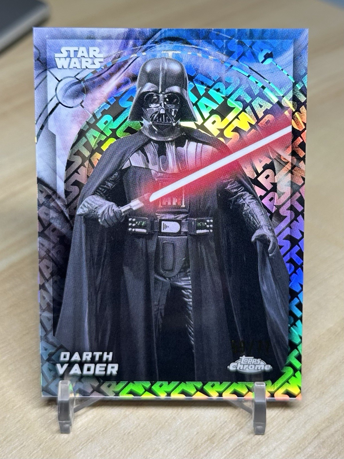 2026 Topps Chrome Star Wars DARTH VADER LOGOFRACTOR # /77 #176