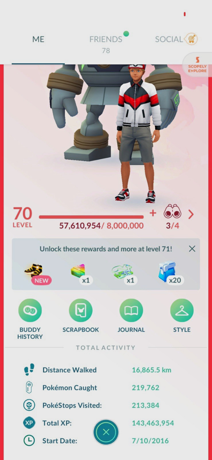 Pokémon GO Game Account Level 70/ I am willing to trade accounts aswell