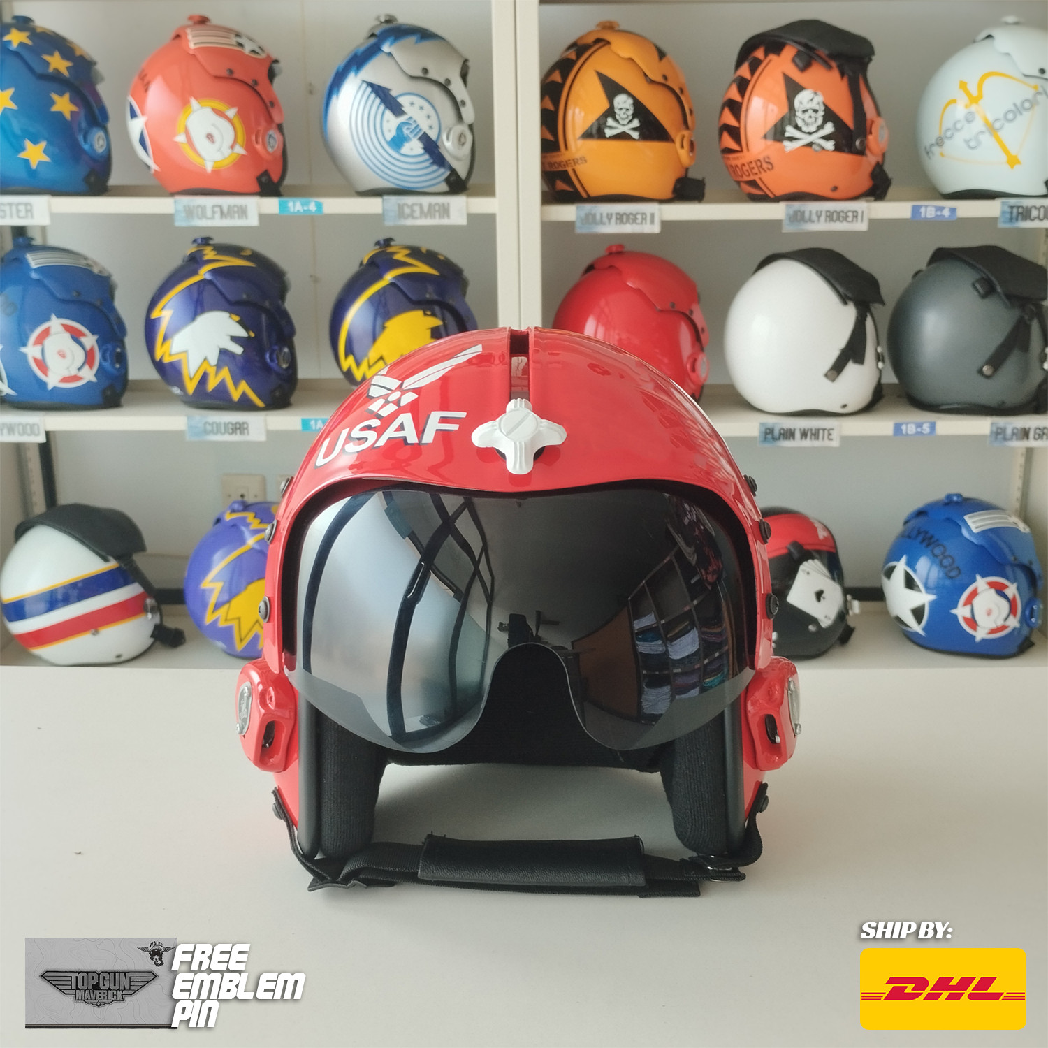THUNDERBIRDS SQUADRON FLIGHT HGU-33 HELMET PROP PILOT USAF US AIR FORCE AVTR V2