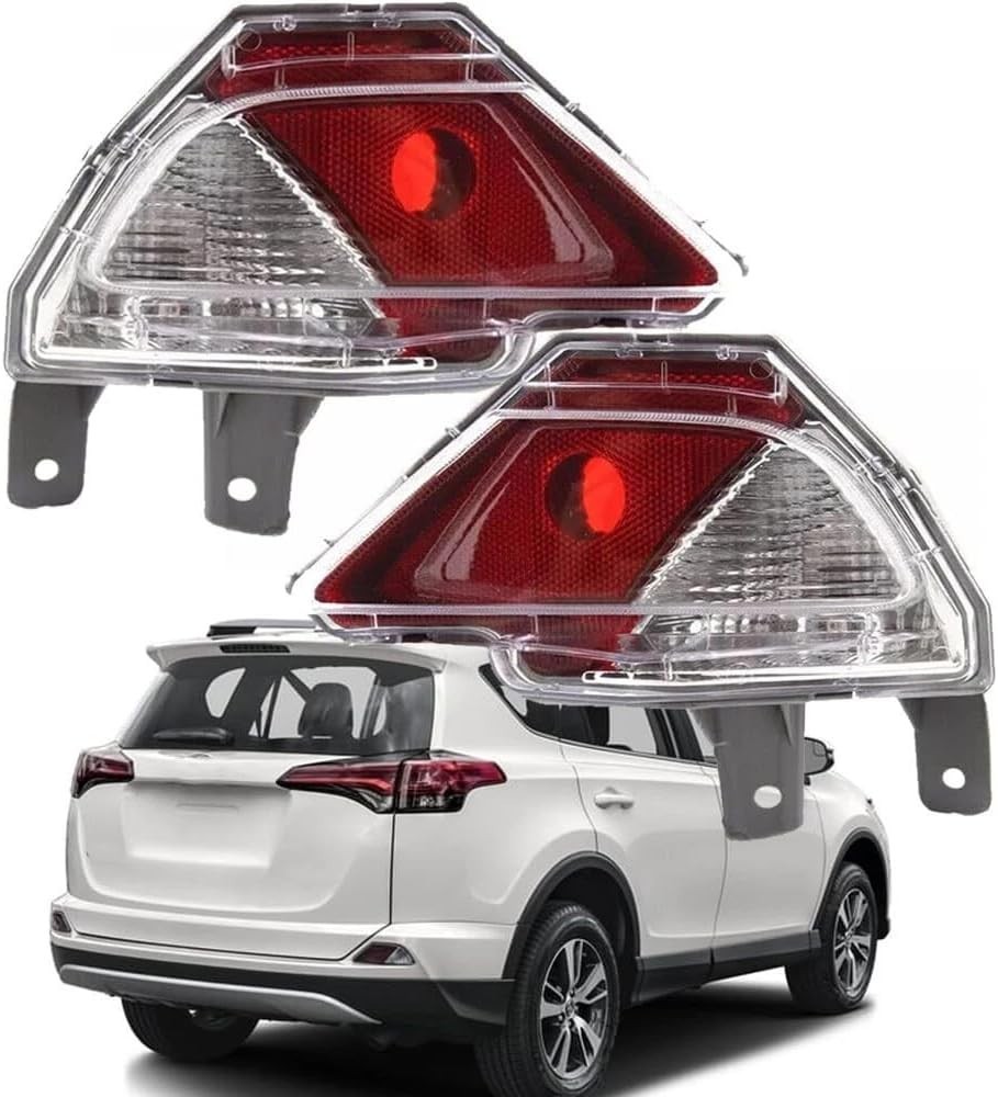Rear Bumper Reflector Lights Assembly Pair for 2016 2017 2018 Toyota RAV4 OE Fac