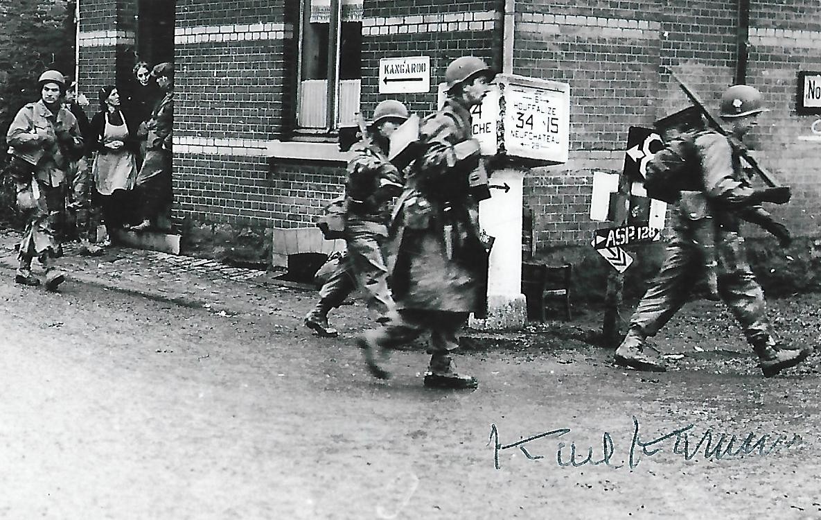 Karl Kammer autograph 4x6 photo WW II D-Day European Theater USA Rare COA LOOK