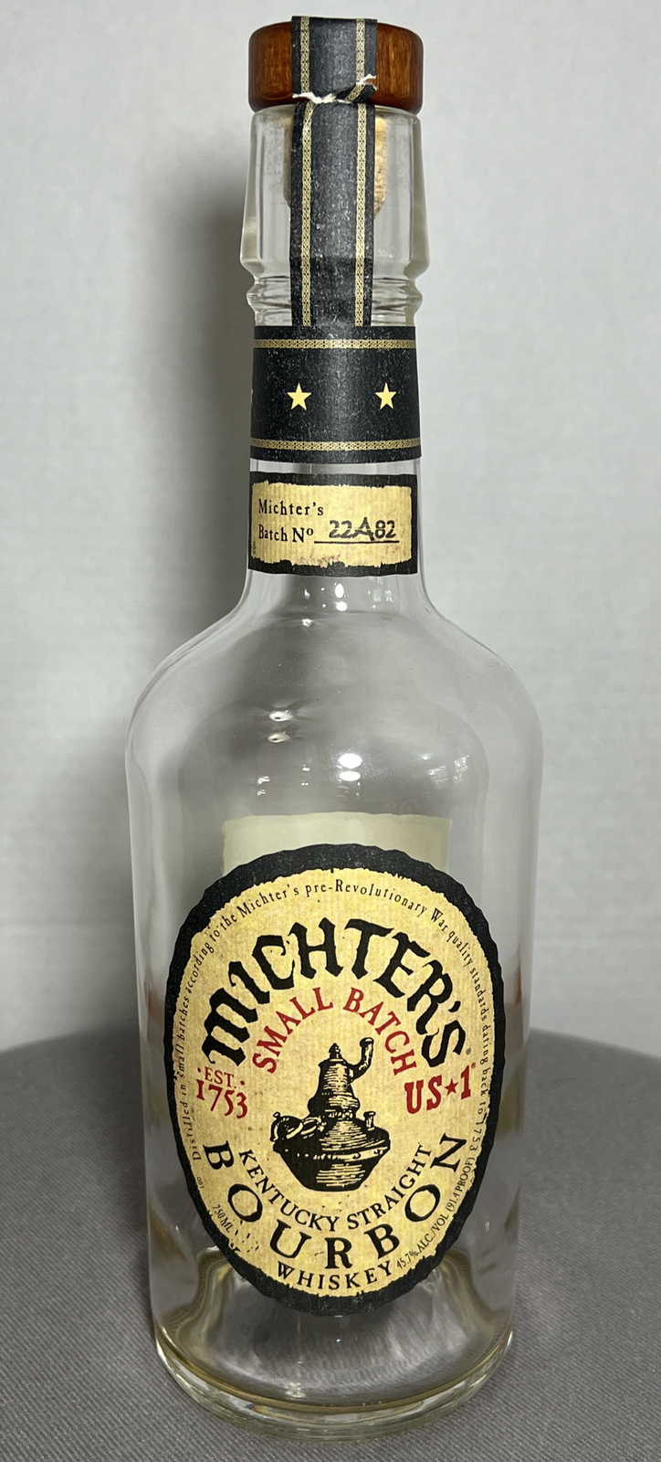 Michter\'s Small Batch US1 Kentucky Straight Bourbon Bottle EMPTY ~ UNRINSED
