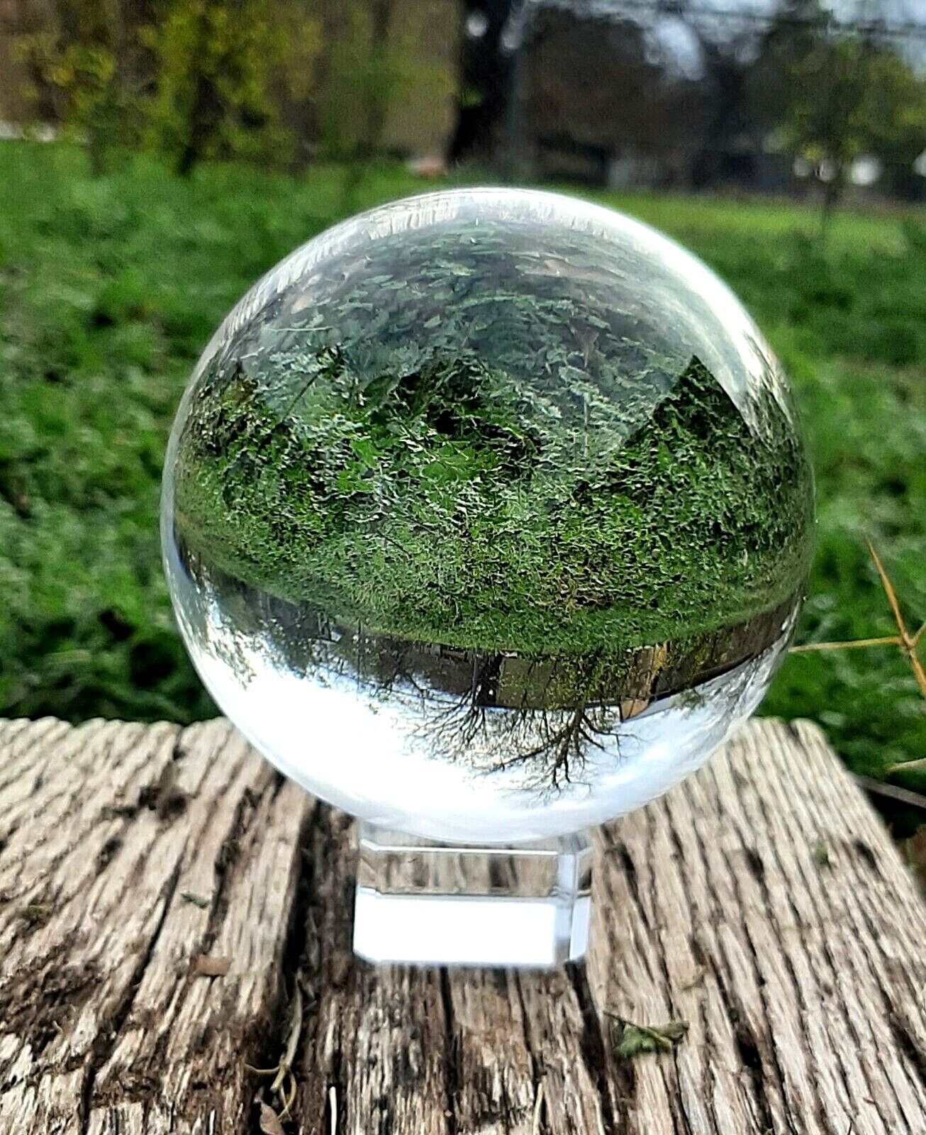 Clear Crystal Sphere K9 Ball 50-200mm with Crystal Stand Meditation Healing