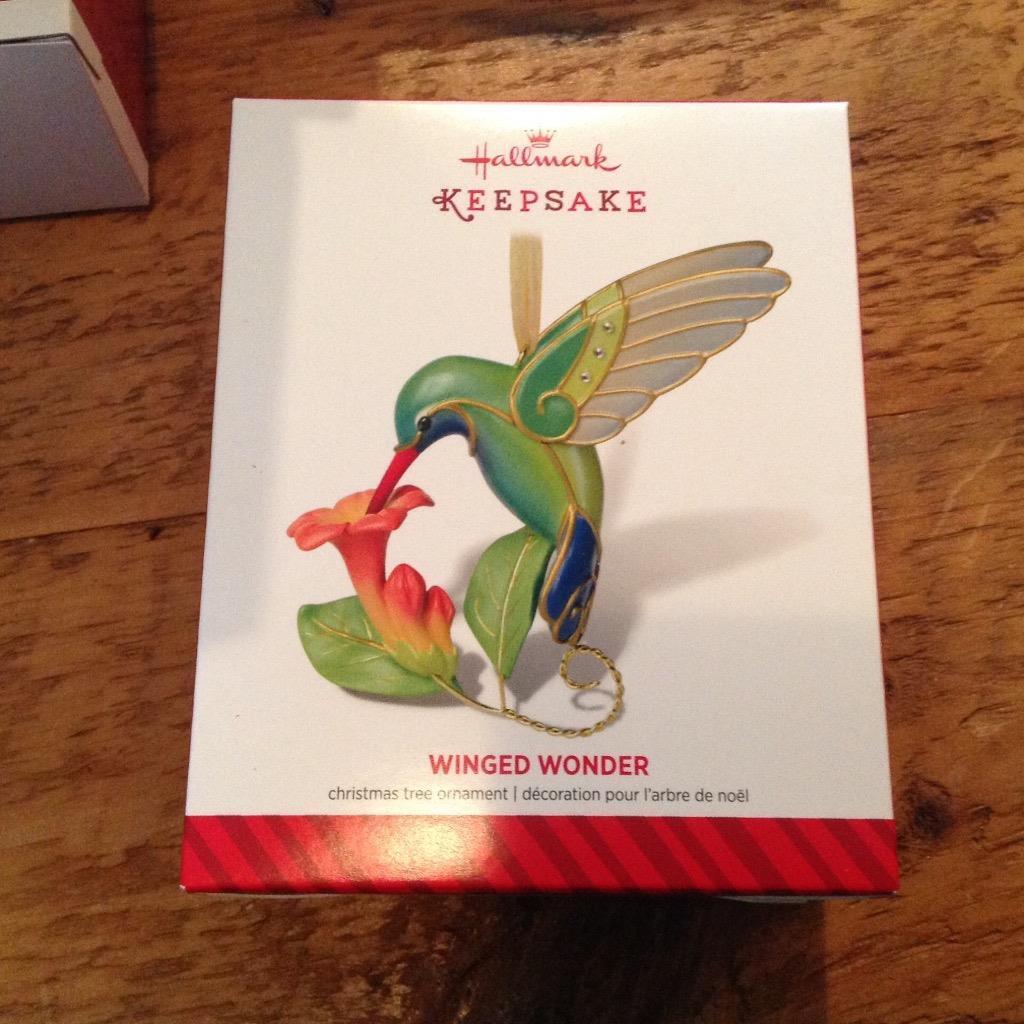 Hallmark Keepsake Ornament Winged Wonder Hummingbird Limited 2014 Birds MIB
