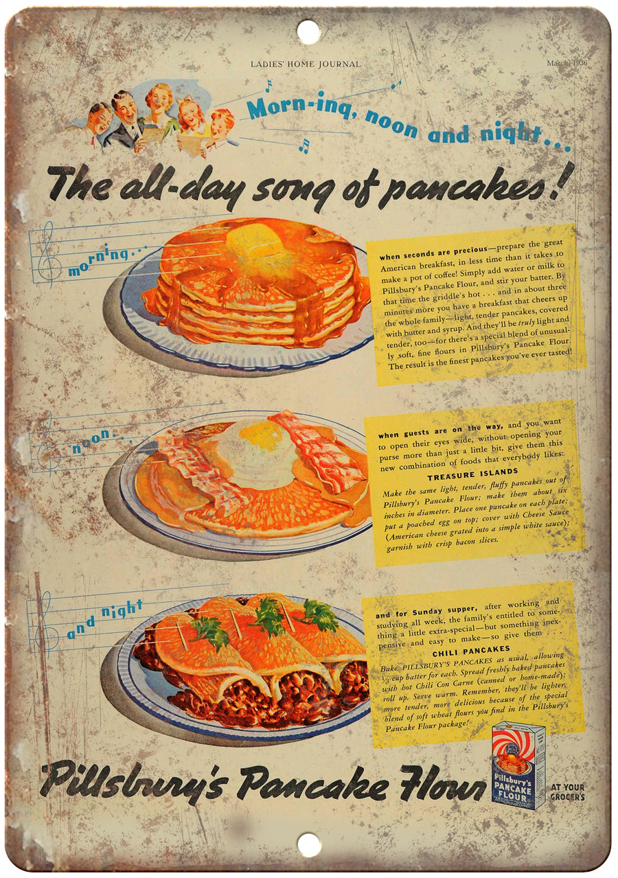 Pillsbury\'s Pancake Flour Vintage Ad 12\