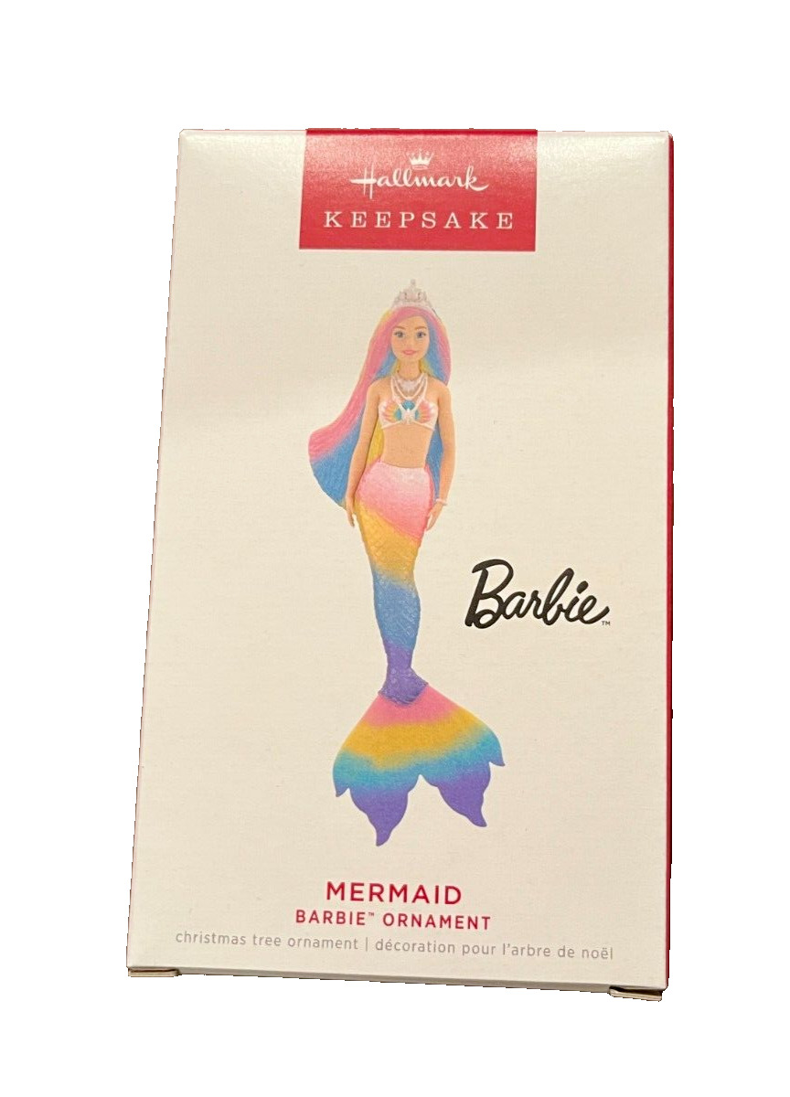Hallmark Keepsake Mermaid Barbie Magic Light Christmas Tree Ornament In Box 2022