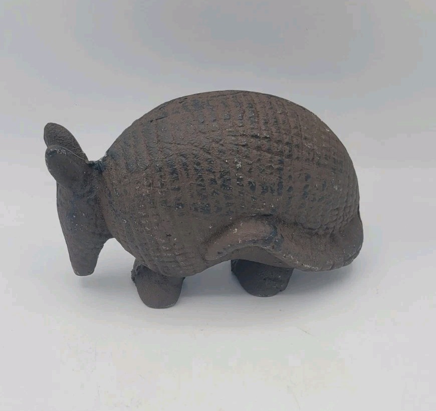 Cast Iron Armadillo Doorstop Figurine