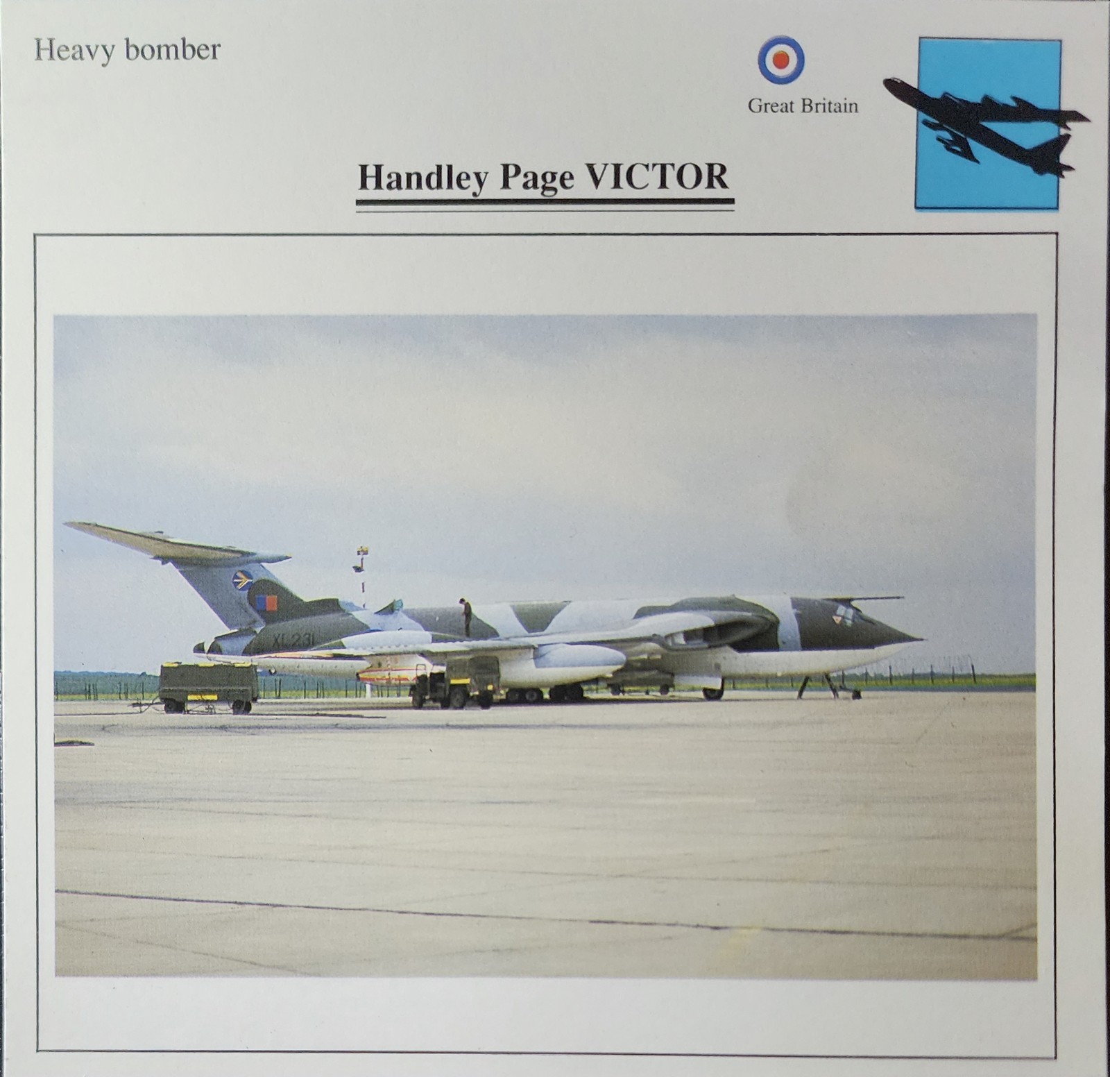 Handley Page Victor Picture Original Vtg Aircraft Info Collector Card    