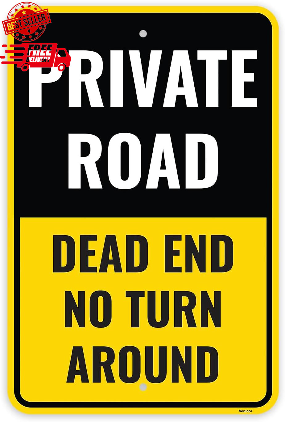 Private Drive Dead End No Turnaround Sign - 18 Private Drive Dead End No Turnaround Sign - 18